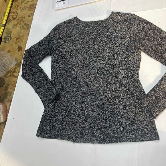 Black and white Calvin Klein flare bottom gathered waist large - Picture 6 of 11